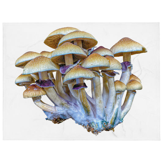 _Portrait of a Mushroom #2 - Throw Blanket