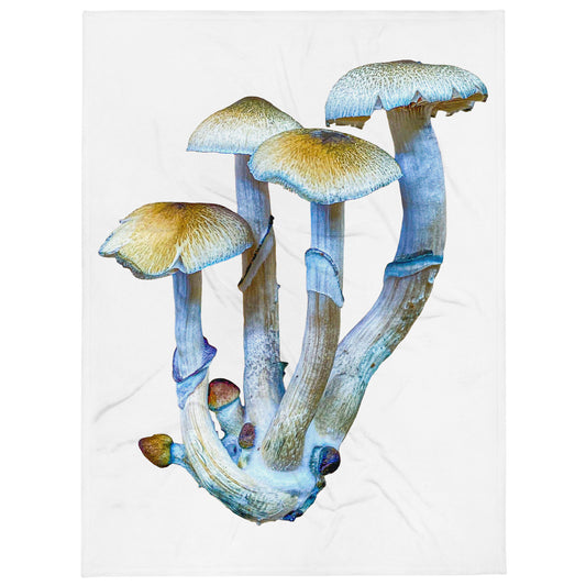 _Portrait of a Mushroom #4 - Throw Blanket